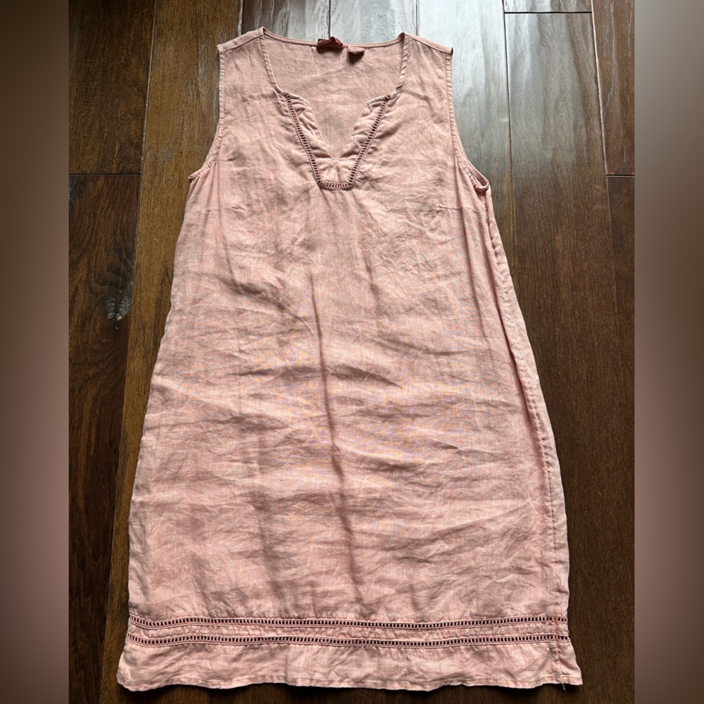 Sigrid Olsen Peach Linen Sundress